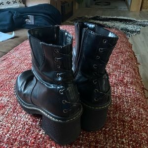 Y2K lower east side chunky platform corset boots